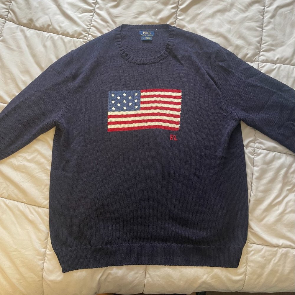 Polo Ralph Lauren Blue Flag Sweater